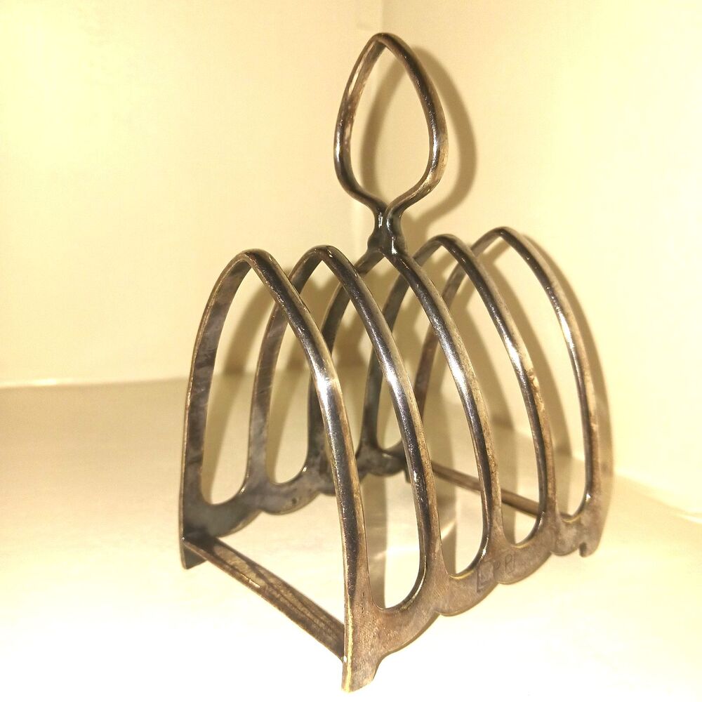 Antique Mappin & Webb Silverplate Toast Rack Cathedral Arch